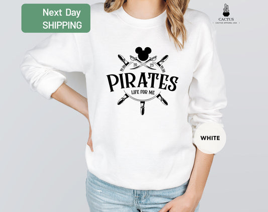 Mickey a Pirates Life for Me Sweatshirt, Disney Pirates of Caribbean T-Shirt, Disney Cruise Matching Shirt, Pirate Party, Cruise Sweatshirt