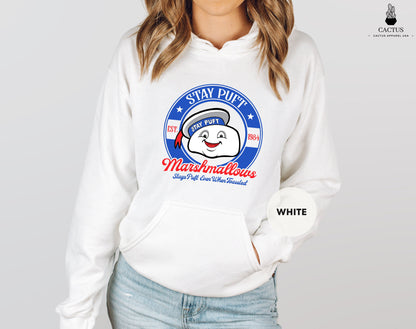 Ghostbusters Stay Puft Marshmallows Hoodie, 80's Cult Movie, Funny Movie Cool Meme, Ghostbusters Fan Hoodie