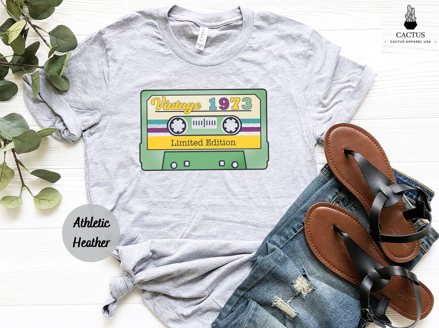 Custom Birthday Shirt, Vintage 1973 Limited Edition Cassette T-Shirt, Vintage Birthday Shirt, Birthday Gift For Women, Birthday Men Tee