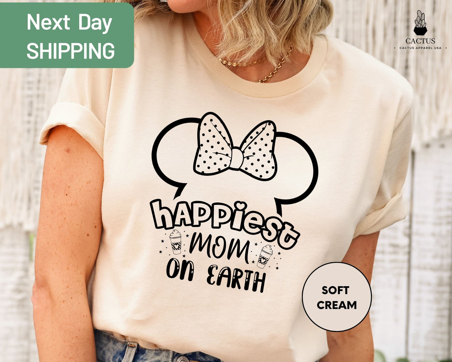 Happiest Mom On Earth T-Shirt, Cute Mickeys Shirt, Mothers Day Shirt, Disney Mom Shirt, Gift Shirt For Mom, Gift Shirt For Disney Trip