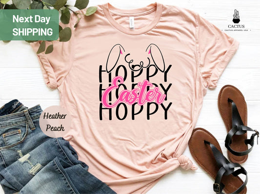 Hoppy Easter Shirt, Funny Easter Shirt, Easter Day Gift, Cute Easter Bunny Shirt, Girls Easter Shirt,Hip Hop Easter Shirt,Happy Easter Shirt