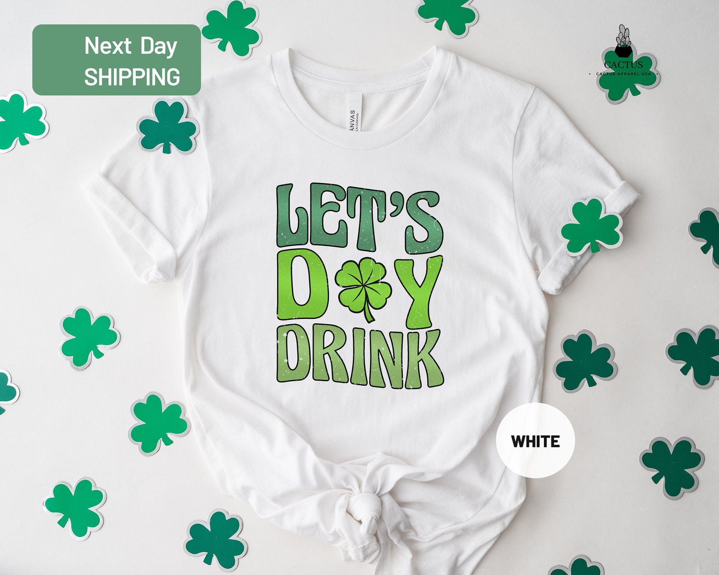 Retro St Patty's Day Shirt, Lets Day Drink Shirt, Vintage St Patrick's Day Shirt, Day Drinking Shirt, Lucky Tee Shirt