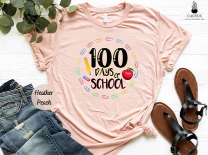 100 Days of School Shirt, 100 Day Shirt, 100th Day Of School Celebration, Student Shirt, Back to School Shirt, Gift For Teacher