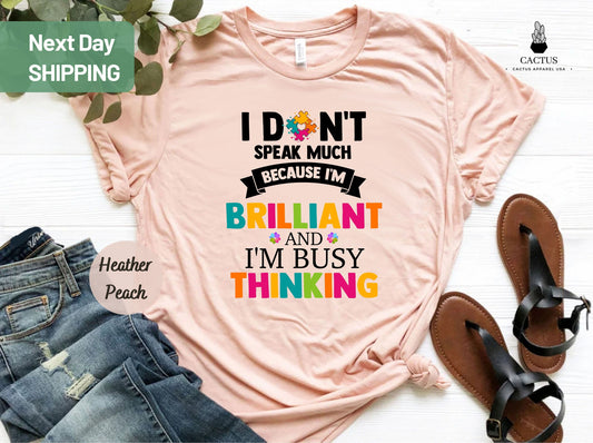 I Don't Speak Much Autism Awareness Shirt, Puzzle Piece Shirt, Autism Support Shirt, Autism Shirt