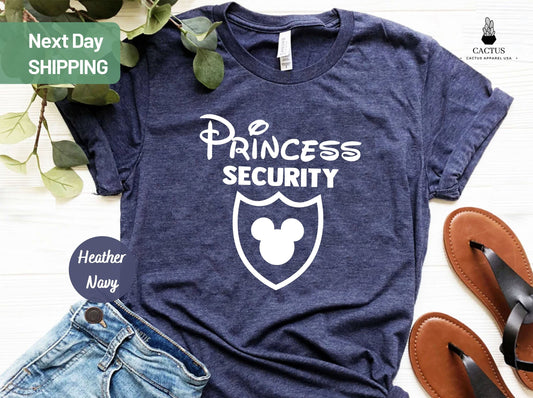 Princess Security Shirt, Disney Dad Shirts, Disney Vacation Shirts, Gift From Daughter, Handsome Dad, Daddy's Day Gift