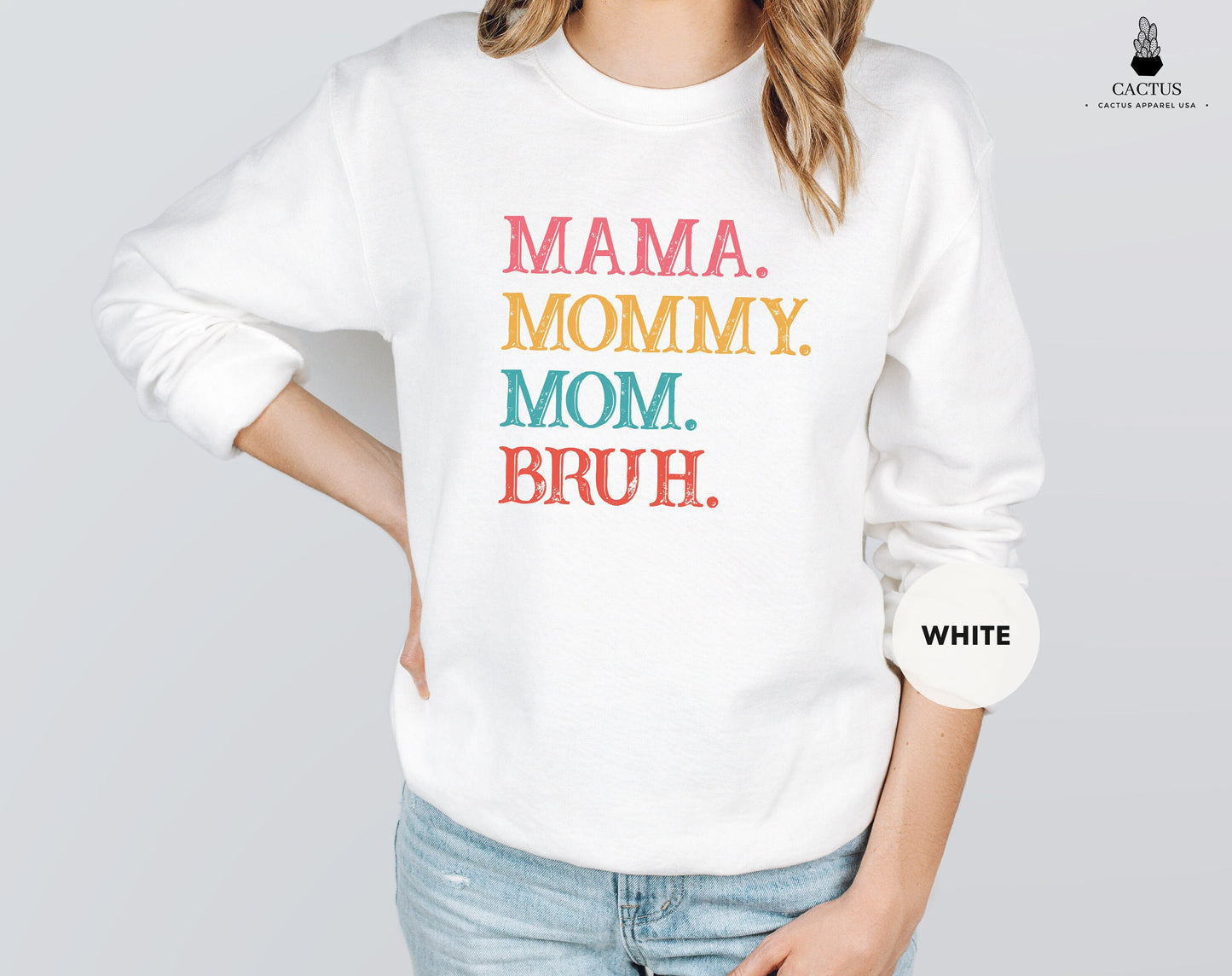 Mama Mommy Mom Bruh Sweatshirt,Funny Mom Shirt,Gift for Mom,Mama Sweatshirt,Mothers Day Shirt,Sarcastic Sweatshirt