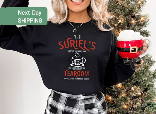 The Suriel's Tea Co Sweatshirt, Gift For Book Lovers, Book Fandom Gift Sweatshirt, Mystical Book Sweat, Book Aesthetic Sweatshirt