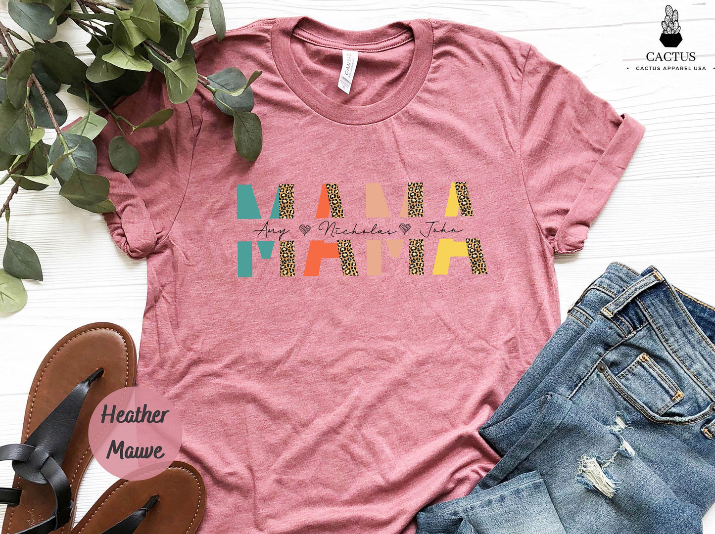 Custom Mama Shirt, Mom Shirt with Kids Names, Personalized Shirt for Mom, Custom Mama Shirt, Mother's Day Shirt