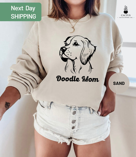 Doodle Mom Sweatshirt, Gift For Dog Moms, Golden Doodle Sweatshirts, Dog Lover Sweatshirt, Cute Puppy Sweatshirt, Gift For Her