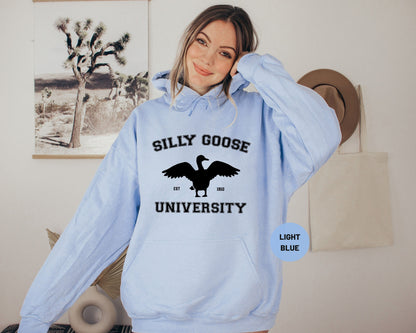 Silly Goose University Sweatshirt-Hoodie, Unisex Silly Goose University Sweatshirt, Funny Men's Sweatshirt, Funny Gift for Guys, Funny Goose