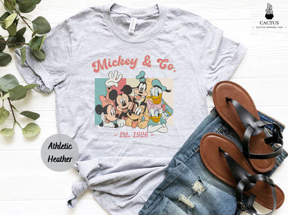 Vintage Mickey & Co 1928 Shirt, Retro Vintage Disney Shirt, Retro Mickey And Co, Disneyworld Shirts ,Family Mickey And Friends Shirt