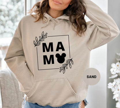 Disney Mama Mouse Hoodie, Minnie Mouse Hoody, Disney Mom Hoodie, Crewneck Disney Hoodie, Mickey Hoodie, Disneyland Lover Mom Gift