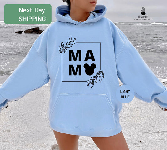 Disney Mama Mouse Hoodie, Minnie Mouse Hoody, Disney Mom Hoodie, Crewneck Disney Hoodie, Mickey Hoodie, Disneyland Lover Mom Gift