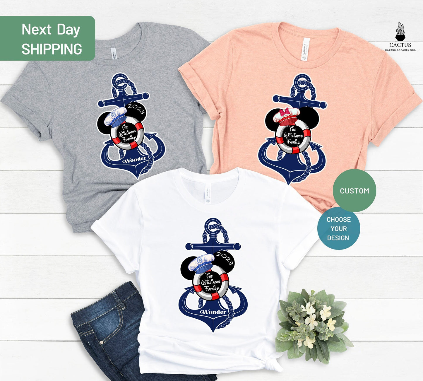 Custom Disney 2023 Cruise Family Shirt, Family Matching Cruise Shirt, Disney Family Tee, Family Matching Trip Shirt, Disney Cruise Trip