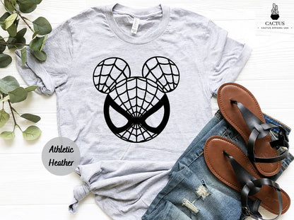 Mickey Mouse Spiderman Shirt, Superhero Shirt, Spiderman Theme Party, Spiderman Birthday Shirt, Mickey Ears Shirt, Marvel Shirt, Disney Trip