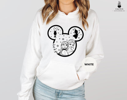 Disney Frozen Princess Hoodie, Disney Princesses Fan  Hoodie, Disney Girls Trip  Hoodie, Disney Girls Squad Outfit, Disney Let It Go  Hoodie