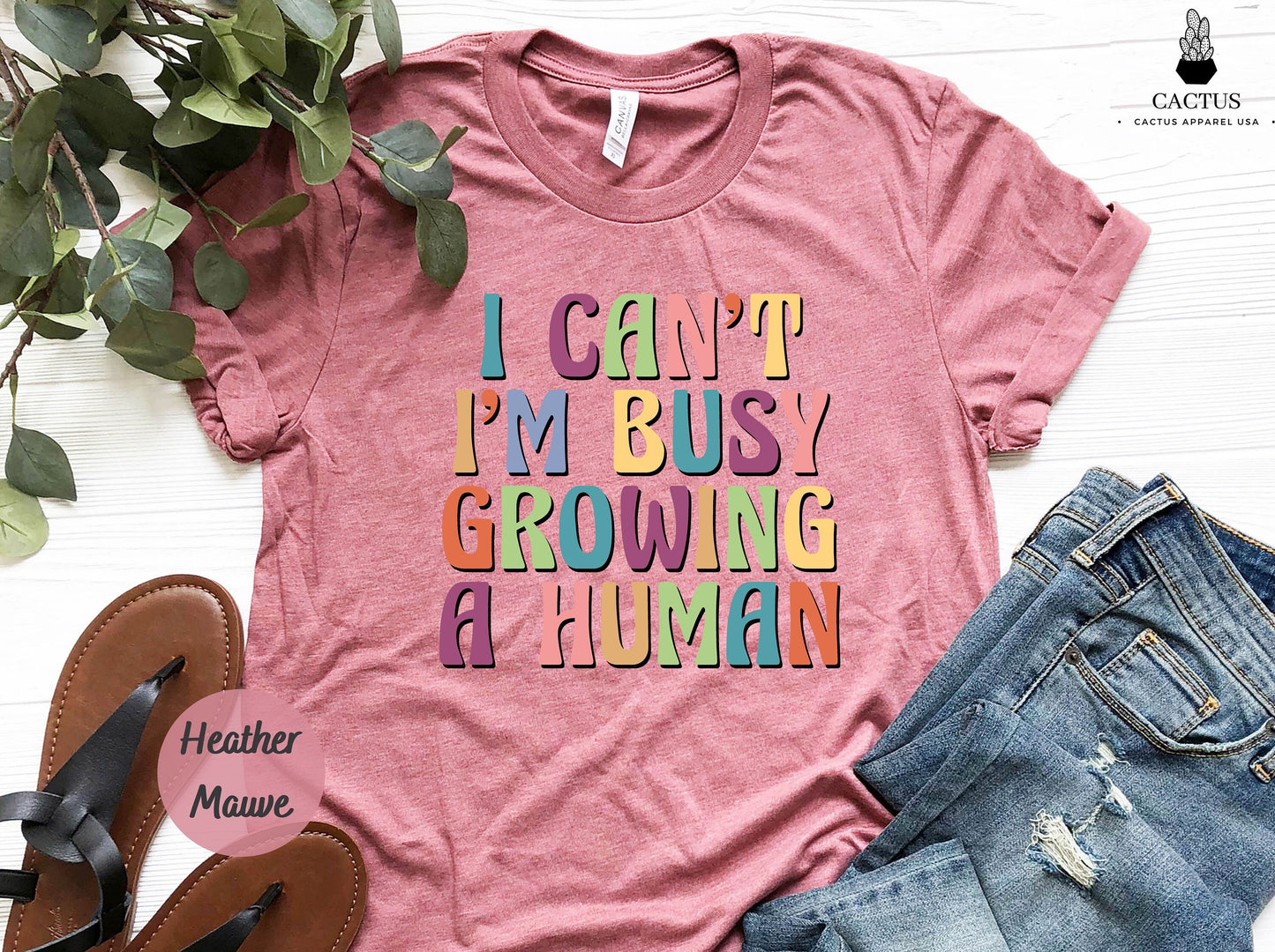 I Can't I'm Busy Growing A Human Shirt, Funny Pregnancy Shirt, Mom Shirt, Funny Mama T-Shirt