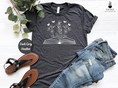 Wildflowers Book Shirt Book Lovers T-shirt Gift for Book Lover Gift For Bookworms Book Sellers Gift Gift For Teachers Readers' T-shirt