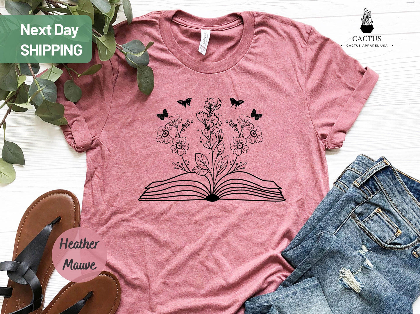 Wildflowers Book Shirt Book Lovers T-shirt Gift for Book Lover Gift For Bookworms Book Sellers Gift Gift For Teachers Readers' T-shirt