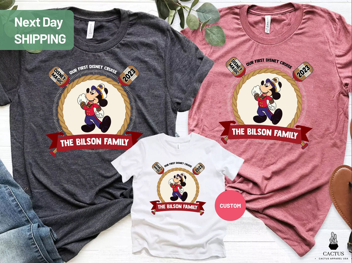 Custom Family Name Disney Shirt, Our First Disney Trip Shirt, Disneyworld Shirt Family 2023, Disneyland Tee, Disney Couple Shirt